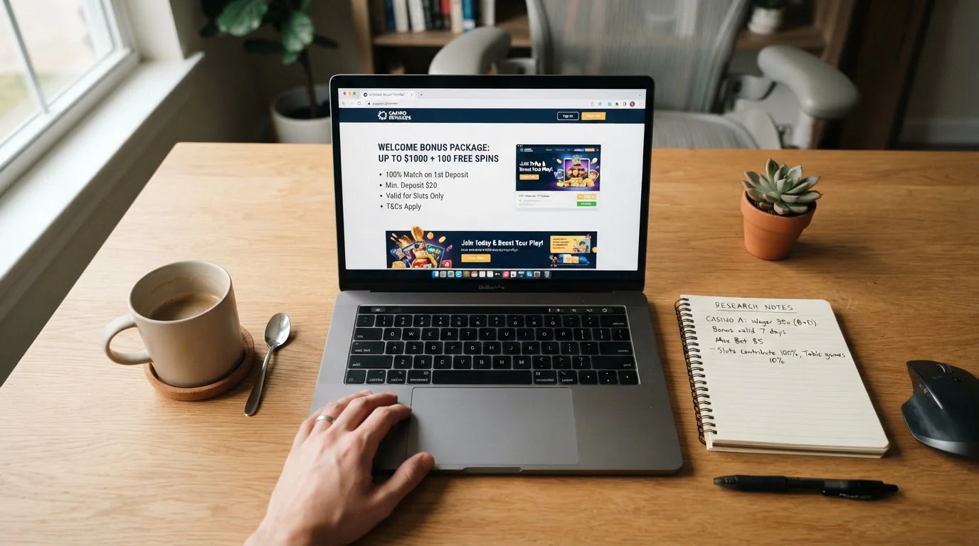 Casino welcome bonus package with wagering requirement breakdown