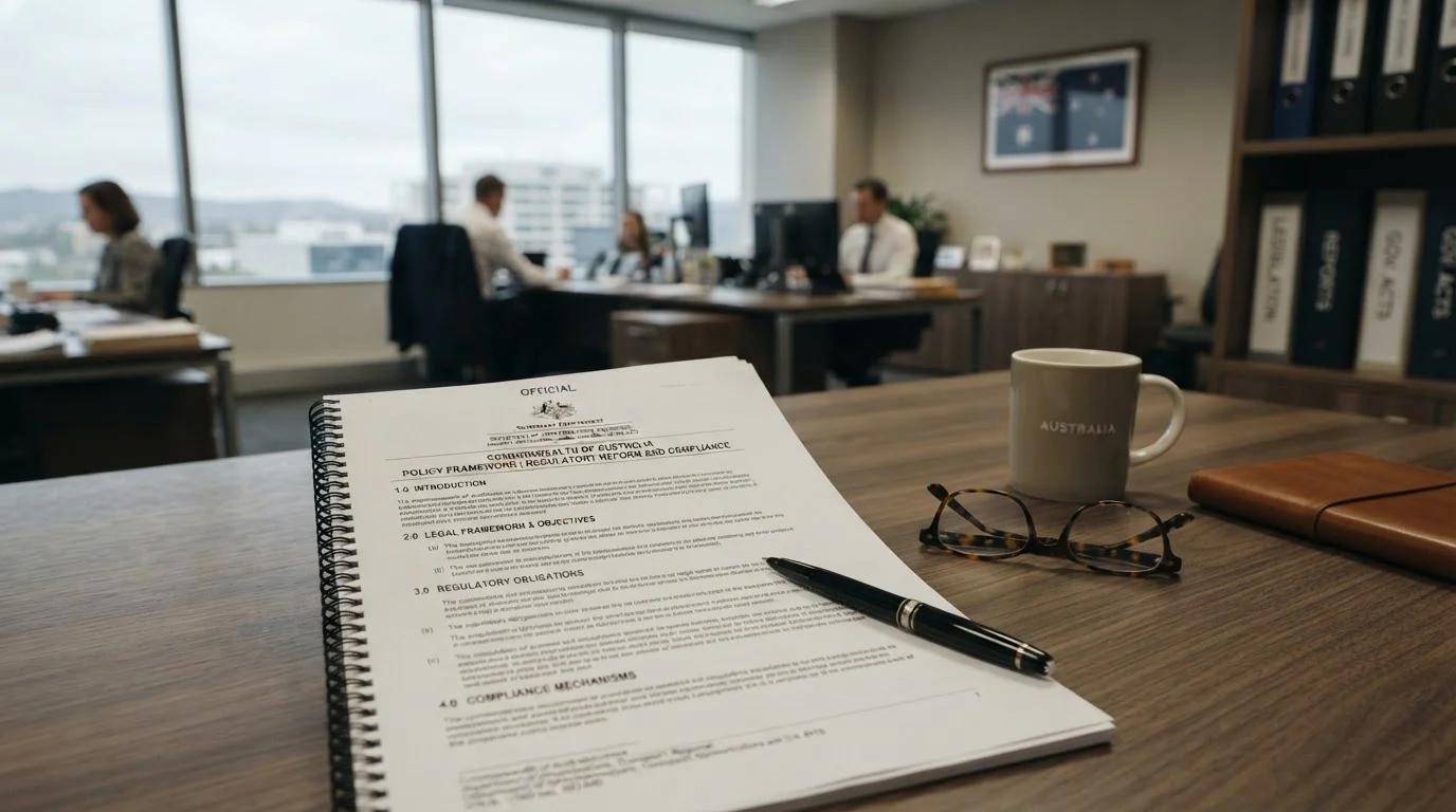 Document showing Australian Interactive Gambling Act legal framework and ACMA enforcement