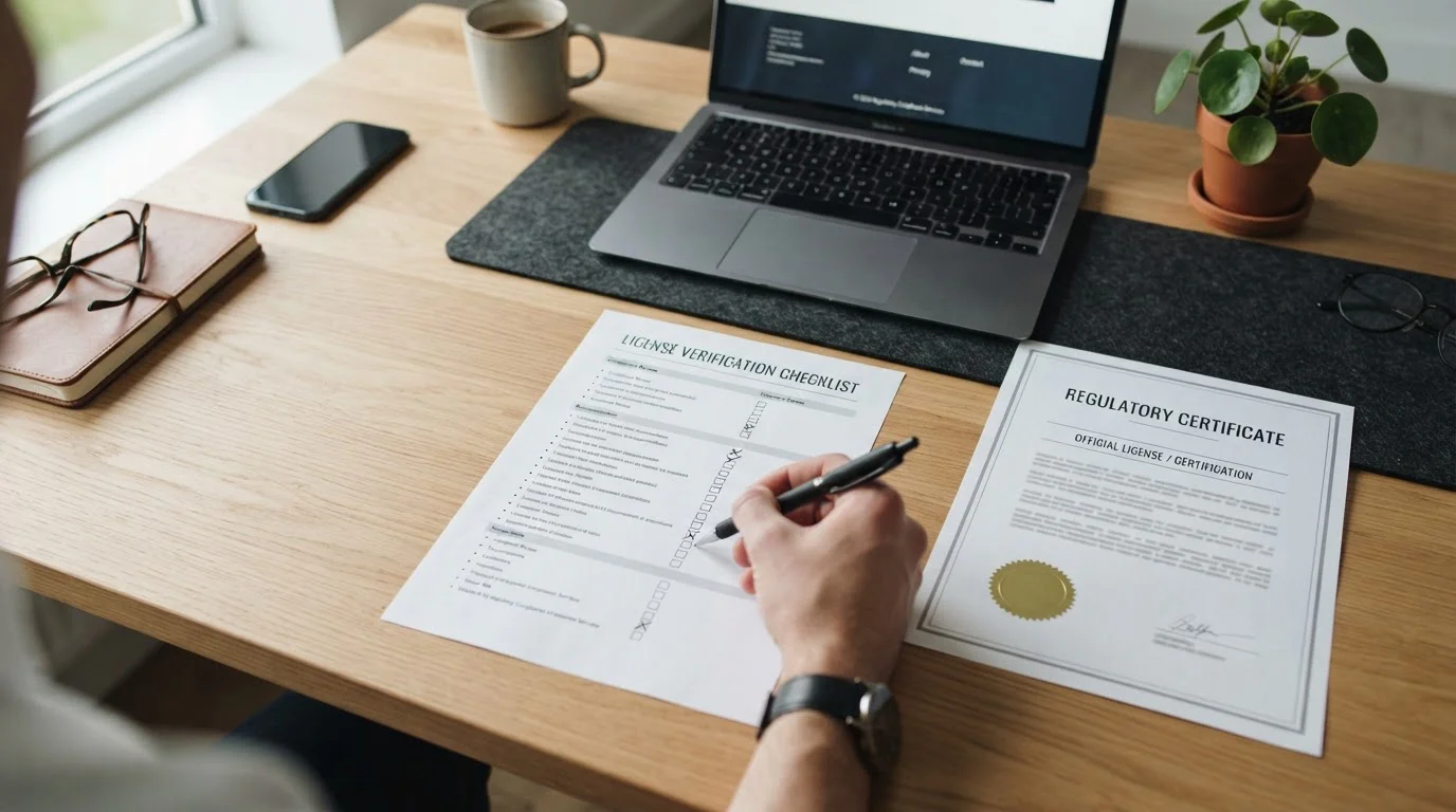 Casino license verification document for offshore operator