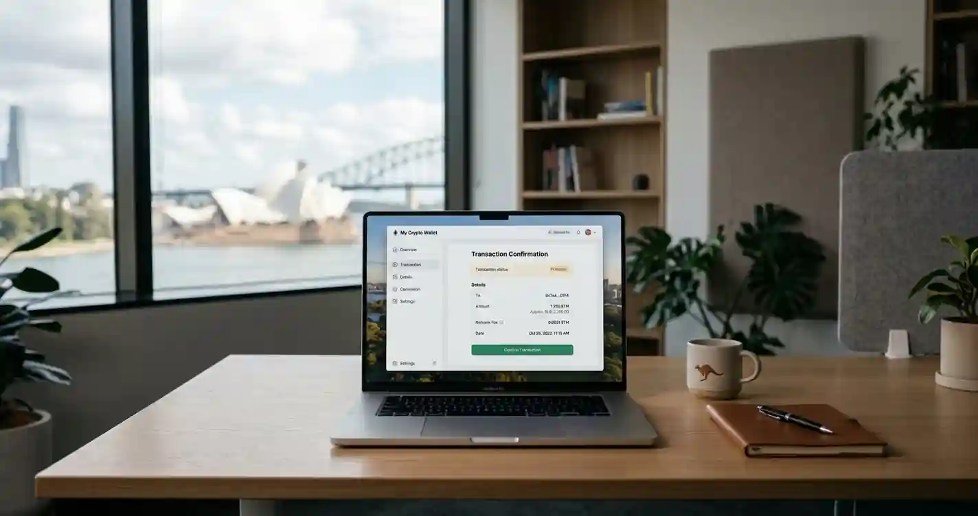 Ethereum casino interface with Australian regulatory backdrop