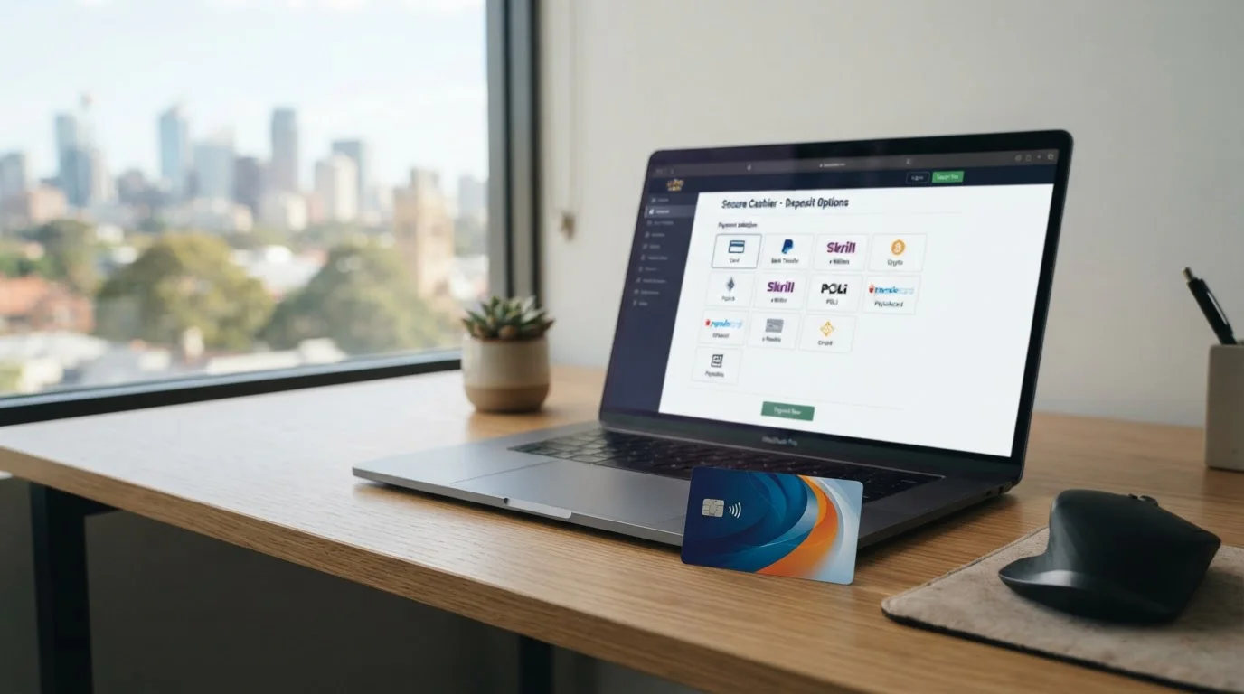 Mastercard payment at online casino cashier in Australia