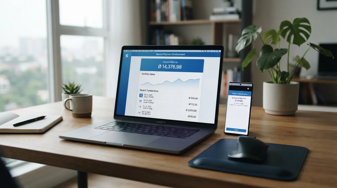 Digital wallet interface showing secure e-wallet transaction