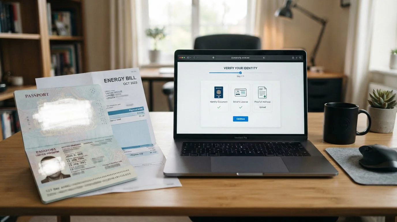 Identity verification documents for KYC process
