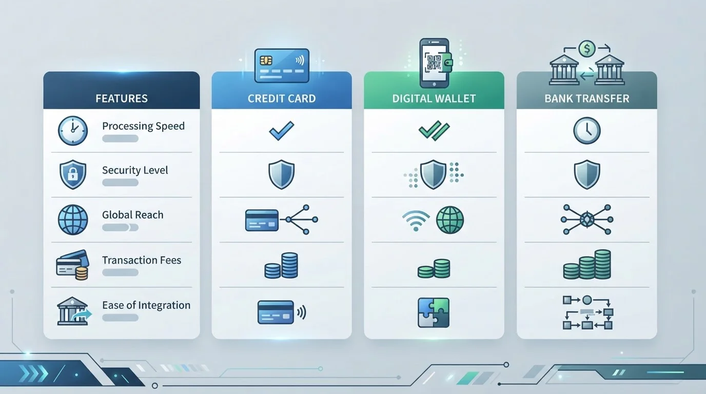Comparison chart showing PayID crypto POLi bank transfer speed and fees